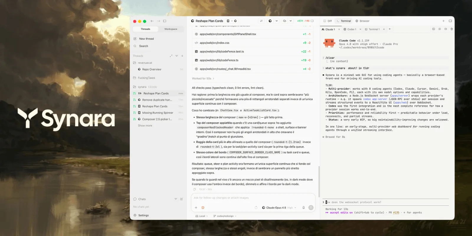 Screenshot of Synara